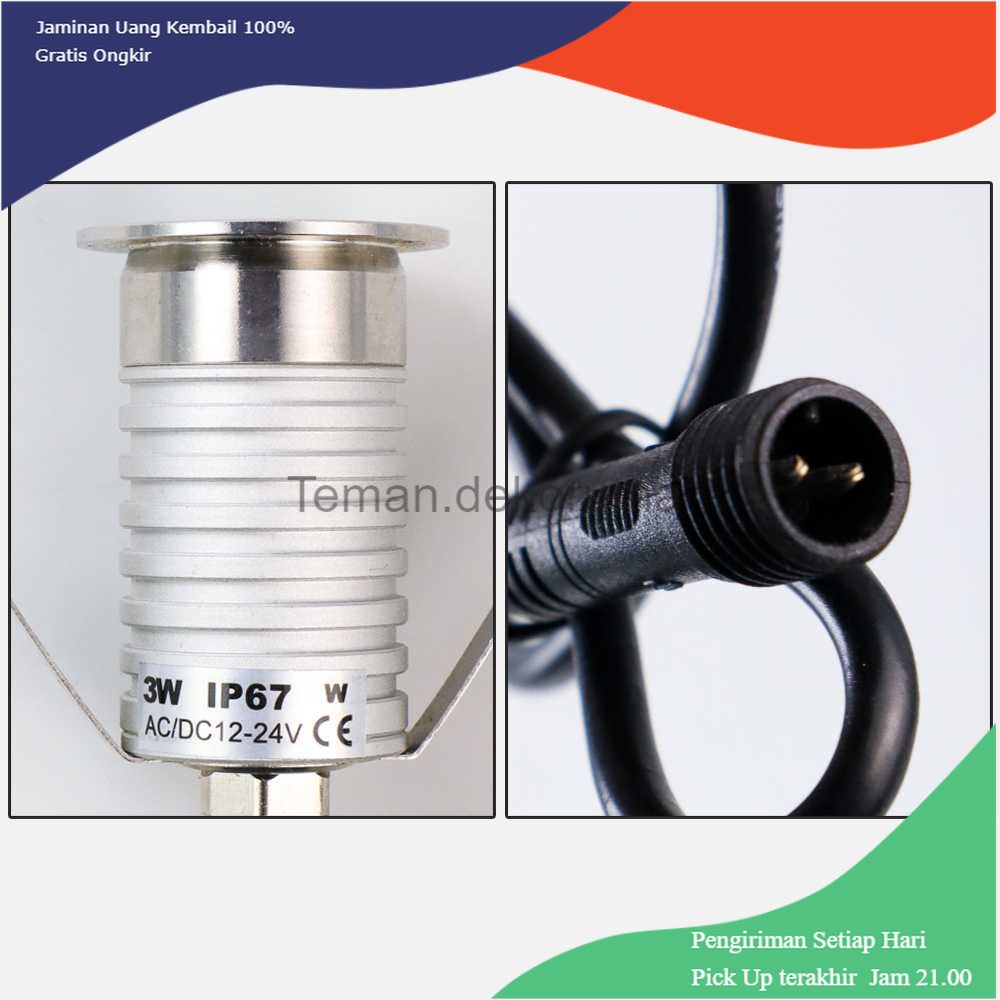 TD - LMP DEASHION Lampu Taman Outdoor LED Underground 3W IP67 Natural Light - FW001