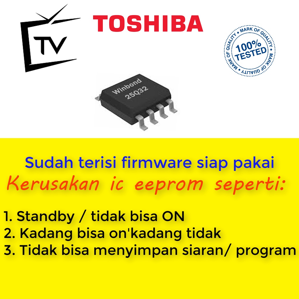 ic flash tv Toshiba siap pakai