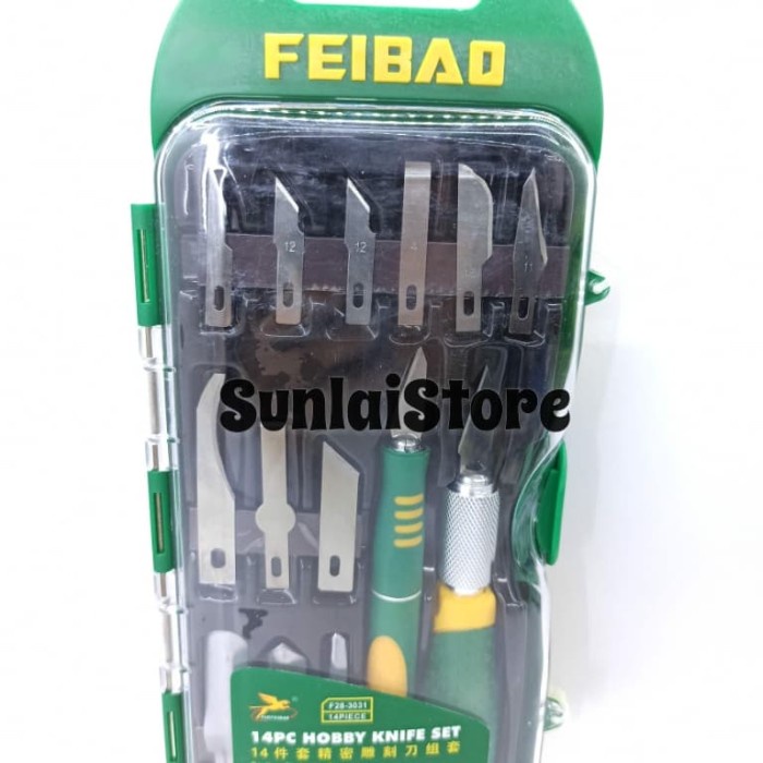 HOBBY KNIFE SET 14 PCS FEIBAO
