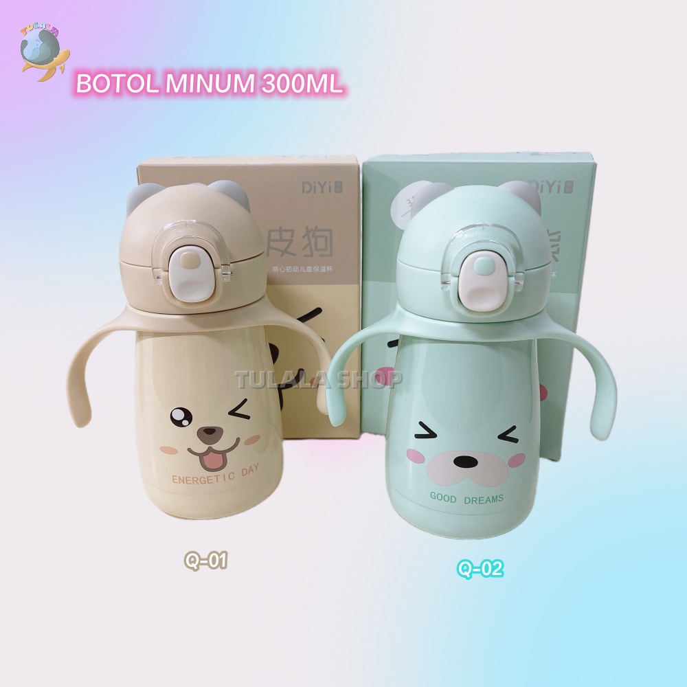 [TULALA SHOP]BOTOL JERAMI ANAK/Botol Kartun /Botol Minum Anak / Botol Minum Bayi Sedotan Lucu Anak / Karakter Rabbit Bear Tutup Clip / Import / Botol Minum Bayi Gelas Anak Balita Training Cup Baby Viral