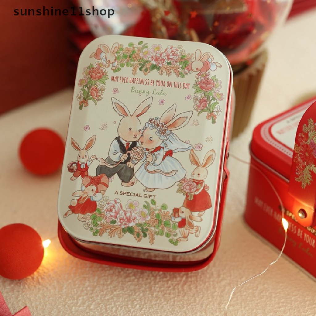 Sho Vintage Small Suitcase Storage Tin Metal Candy Box Gift Box Cookie Kotak Hadiah Koper Kecil Serba Serbi Organizer Storage Bisa N