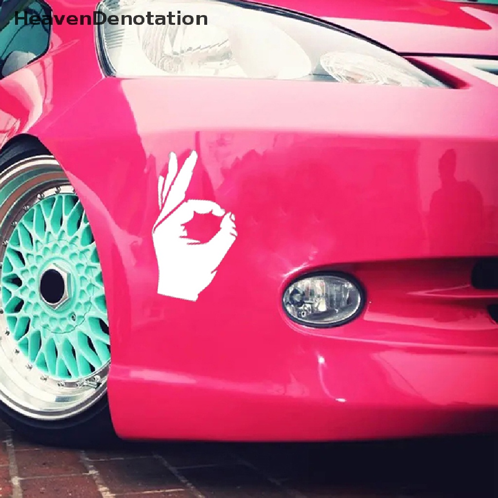 [HeavenDenotation] Stiker Mobil 3D Stiker OK Lingkaran Tangan Dekorasi Stiker Lucu Decal Sticker HDV