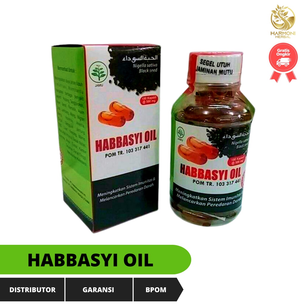 Kapsul Habbasyi Oil Minyak Habbatussauda Murni Isi 100 BPOM