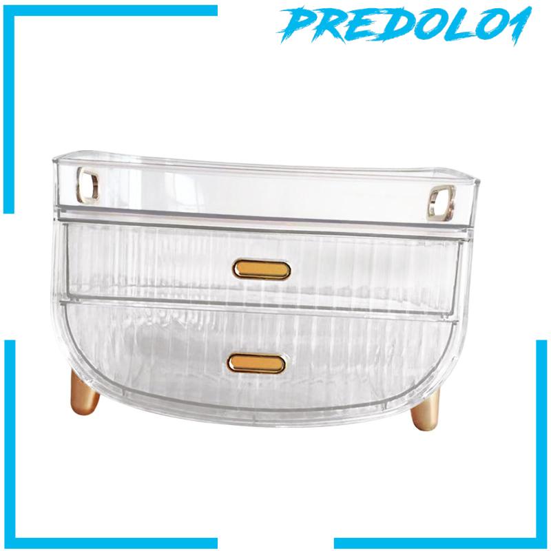 [Predolo1] Desktop Makeup Organizer Tempat Makeup Caddy Makeup Organizer Untuk Kamar Mandi