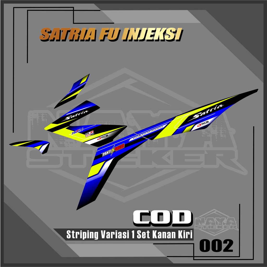 Sticker Striping List Variasi Satria Fu Injeksi - Striping Variasi Satria Fu Injeksi