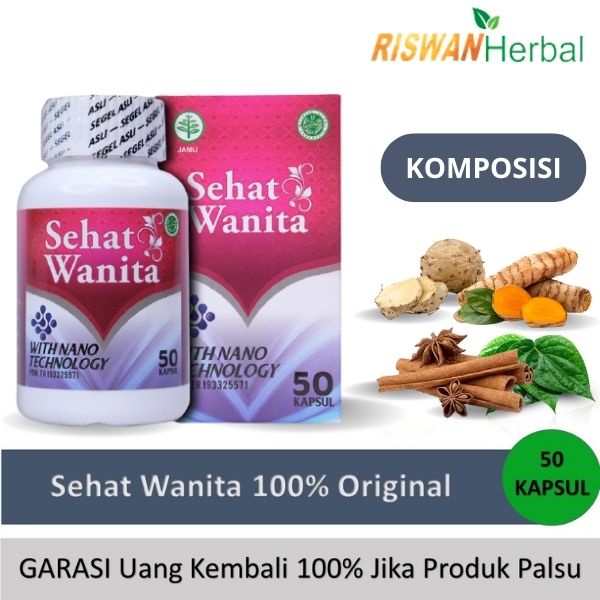 SEHAT WANITA Original 50 Kapsul Obat Keputihan Abnormal Gatal Bau Tidak Normal Herbal