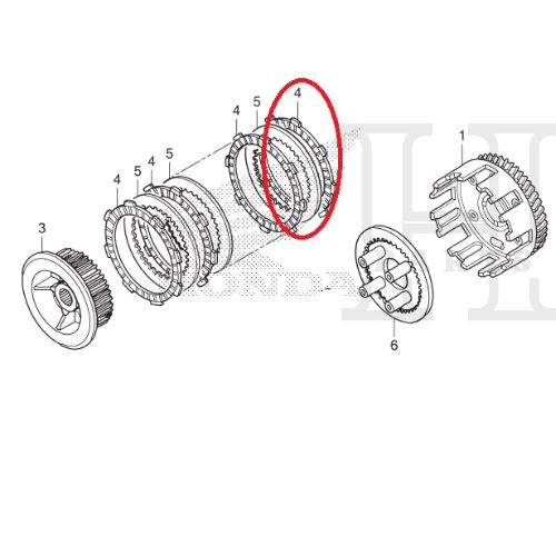 PLAT KAMPAS KOPLING DISC CLUTCH CB CBR 150R CS1 22201-KGH-601 ASLI ORIGINAL AHM HGP HONDA