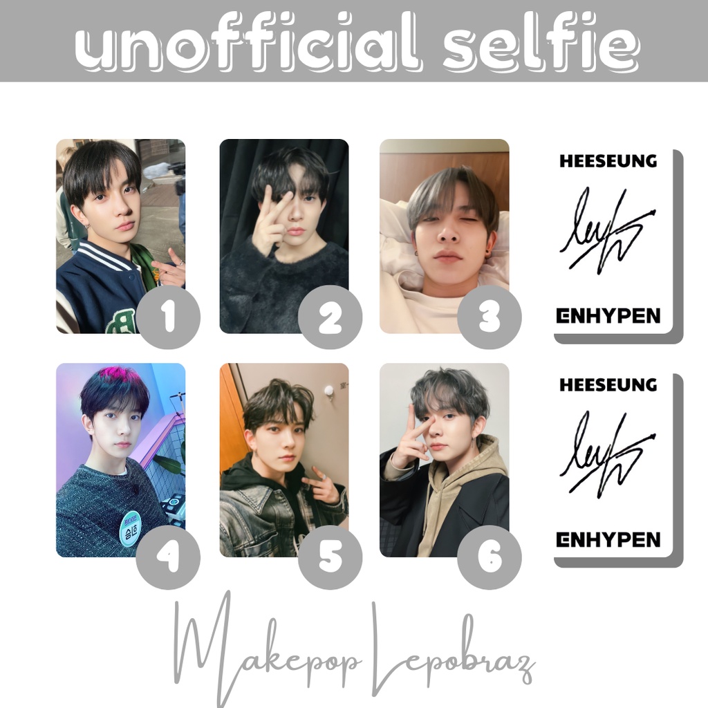 [PART 1] [MIN. 3 PC] ENHYPEN UNOFFICIAL SELFIE - BOYFRIENDABLE ENHYPEN HEESEUNG JAKE JAY JUNGWON NIKI SUNGHOON SUNOO