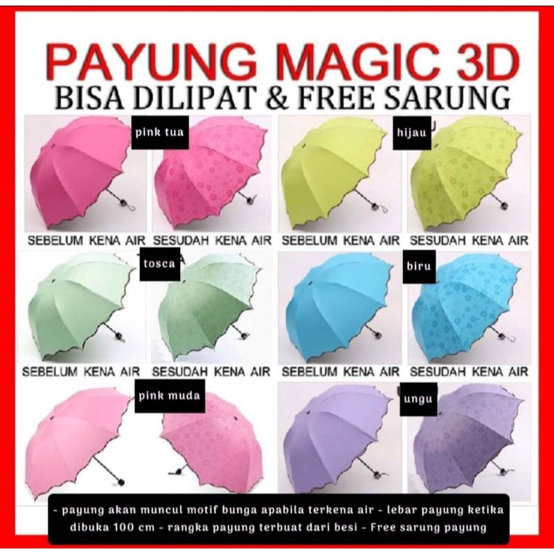 Payung lipat 3d,payung lipat