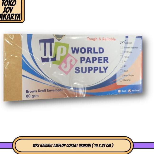 

Buruan Order WPS SUPER KABINET Amplop Coklat Ukuran ( 14 x27 cm )