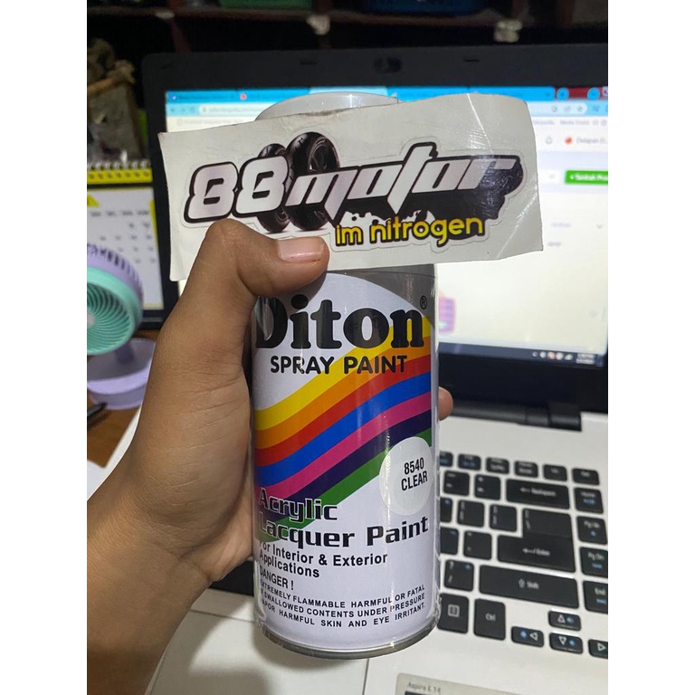 cat semprot pilox diton clear 8540 300cc bening clear pernis