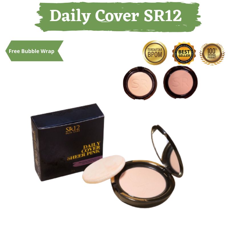 Bedak Remaja SR12 Glowing Anti Luntur Original Air Ori Daily Cover Natural Longsor Foundation Tahan 