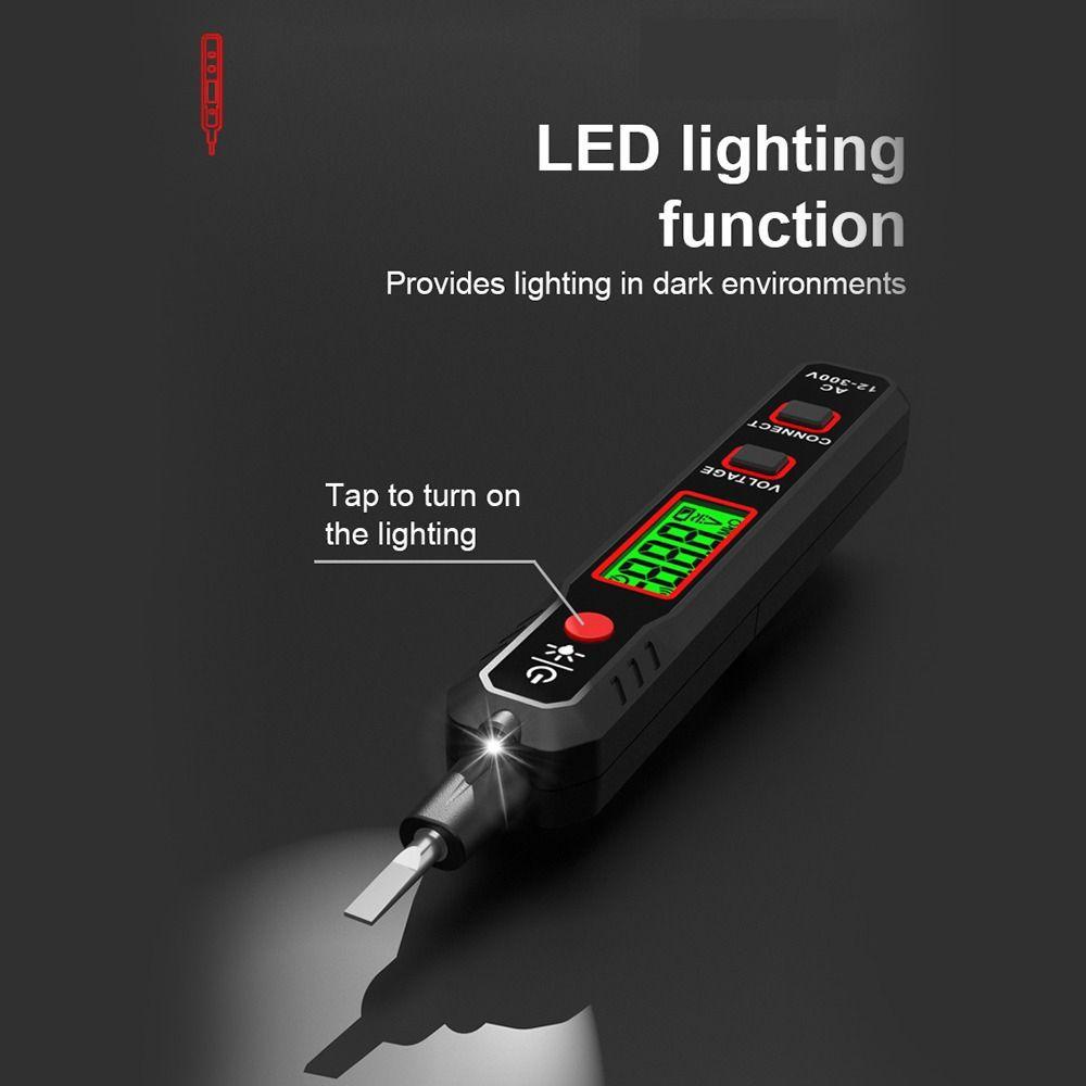 Lanfy Detektor Tegangan Listrik Test Pensil Dengan Senter Digital Tester Sirkuit Tester Indikator Tegangan Multimeter Digital Voltage Tester