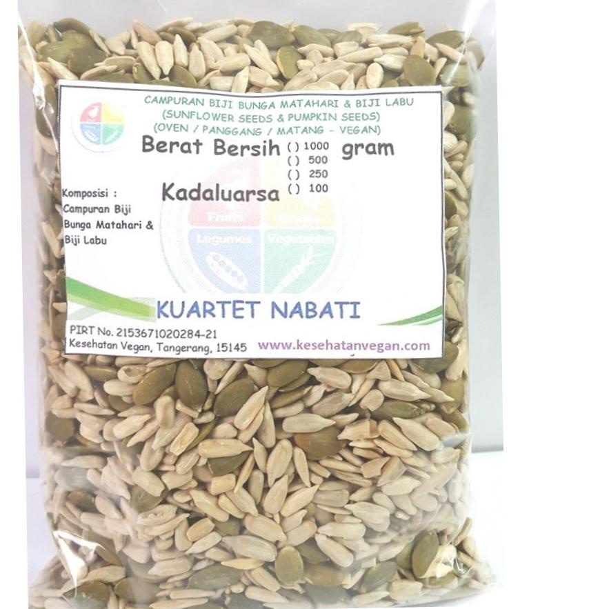 

✯ 1000gr Roasted Campuran Biji Labu / Pumpkin Seed & Biji Bunga Matahari / Sunflower Seed - Panggang ☑