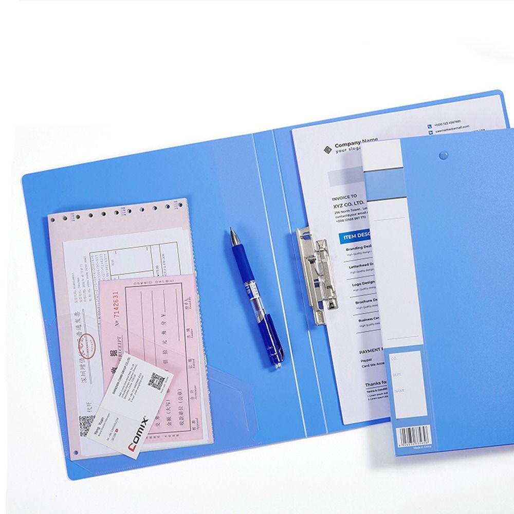 MXBEAUTY A4 Clipboard File Folder 5warna Dokumen Sekolah Klip Stationary Single Clip Test Paper Memo Clip Board