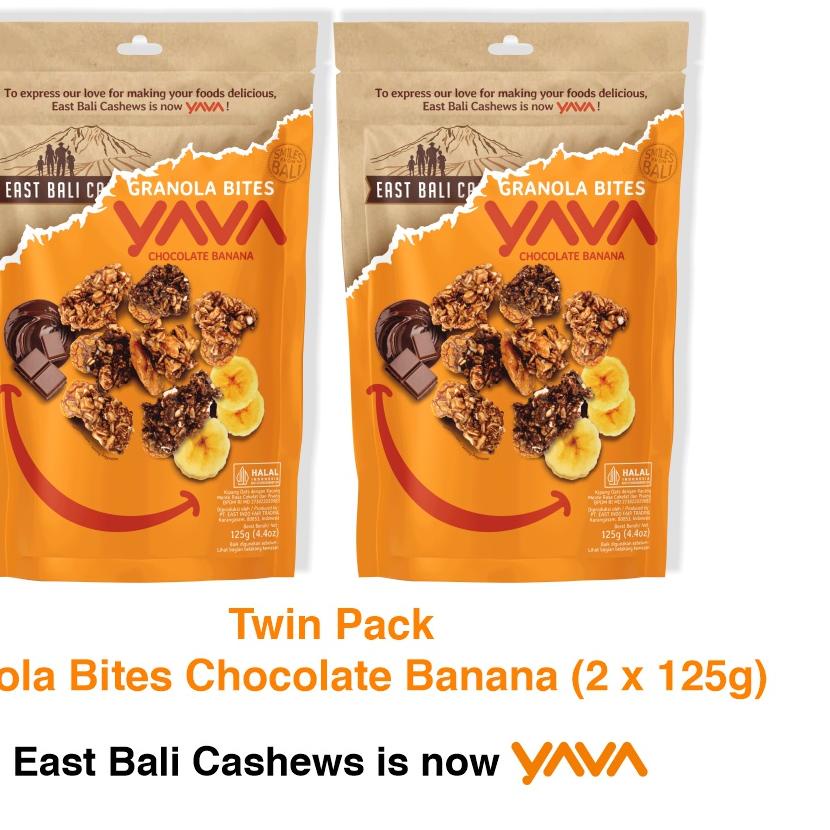 

✾ YAVA Twin Pack Granola Bites Chocolate Banana (2 x 125g) ✿