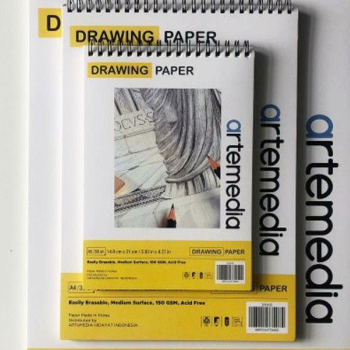 

SALE !! artemedia spiral sketch book A5/A4 150gsm 30sht