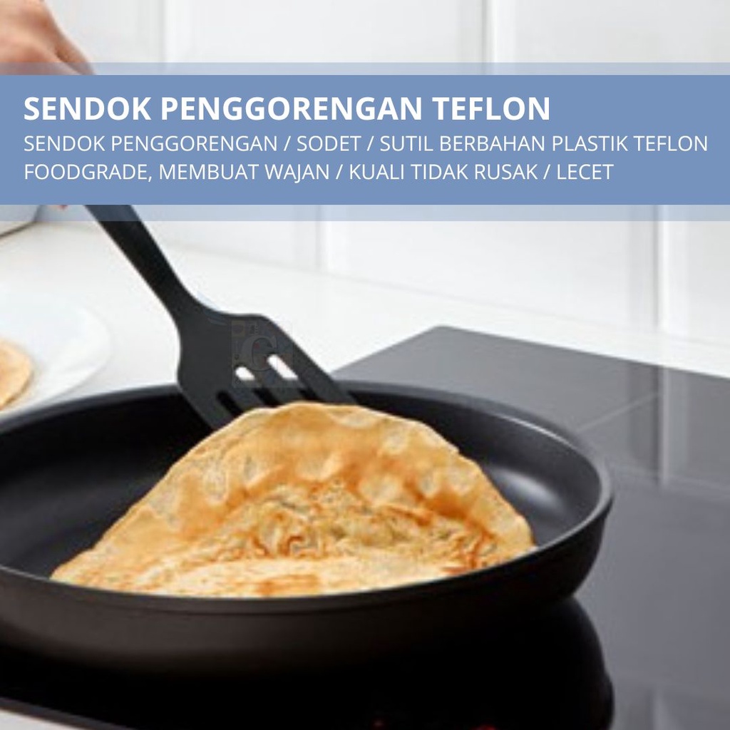 Spatula / Sutil / Centong Teflon Gagang Hijau