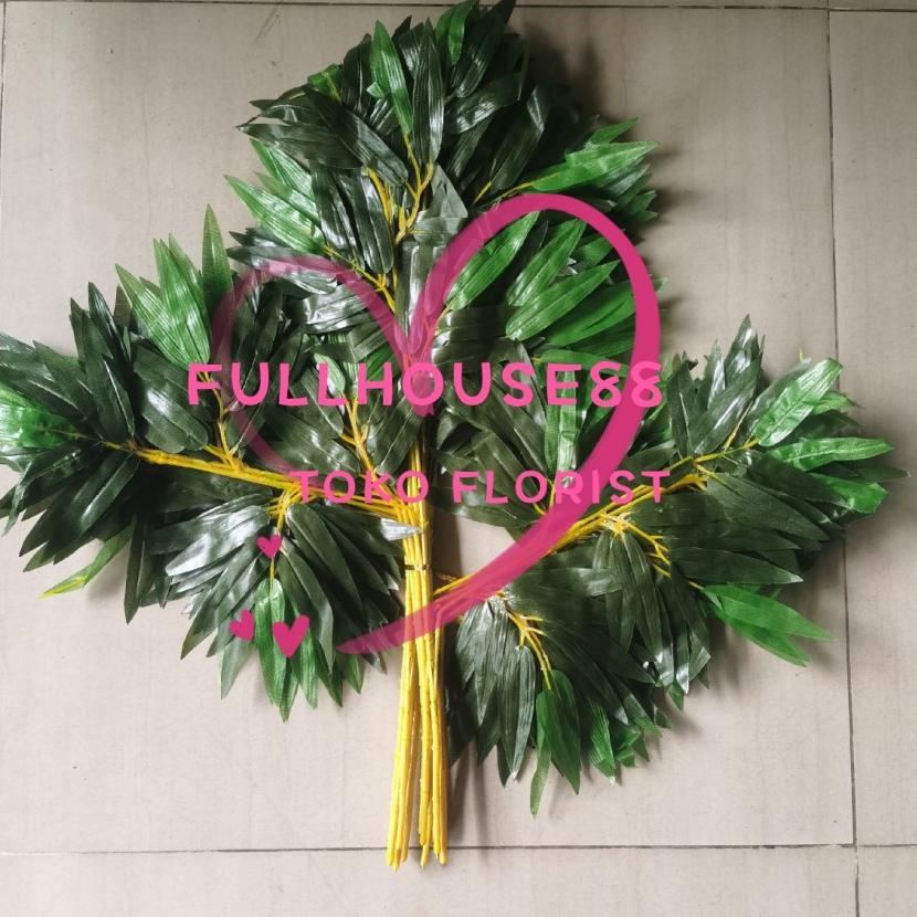 ❇ Daun Artificial / Daun Hias / Daun Plastik / Daun bambu kuning ✪