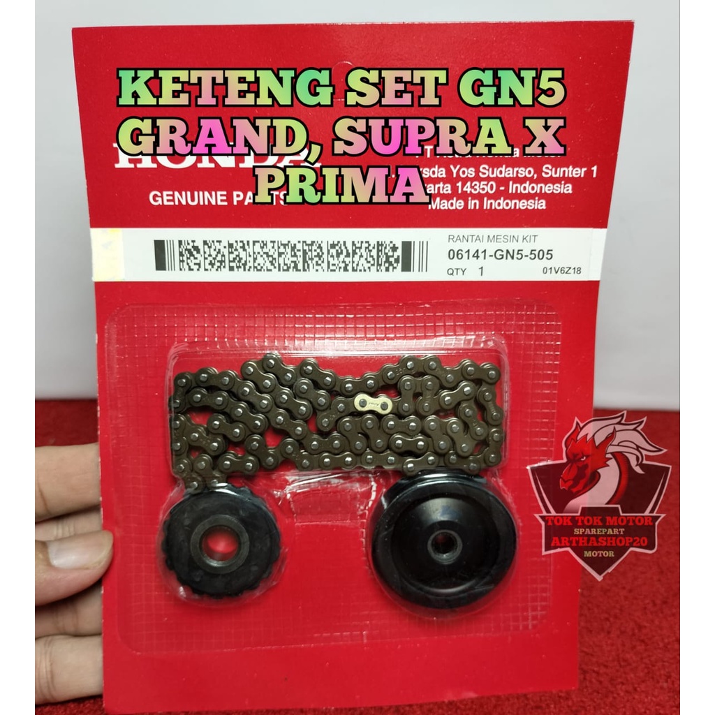 Rantai Keteng Set GN5 Motor Honda SUPRA Lama , Supra X 100 . Astrea Grand , Astrea Prima Rante Kampr
