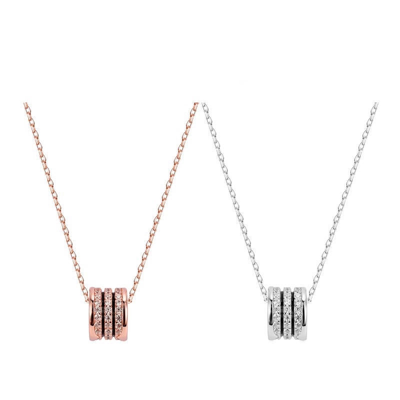 Kalung Liontin Berlian | Rose Gold 18k | Bahan Titanium Steel | Sendok Garpu Bahan Stainless Steel | Aksesoris Rambut Untuk Wanita