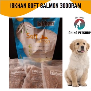 [1 PACK] ISKHAN SOFT SALMON MAKANAN ANJING 300 GR | MAKANAN DOG 300 GR