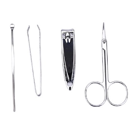 Manicure Pedicure Set 4in1 Pedicure Gunting Kuku Pembersih telinga gunting kecil