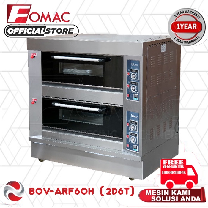 Jual Mesin Oven Fomac 2 Deck 6 Tray Bov Arf60h Shopee Indonesia