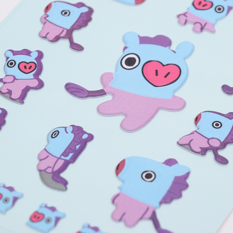 DD279 Stiker BT21 3D/Sticker Tata Koya Cooky Shooky RJ Mang Van/Stiker Unofficial BT21