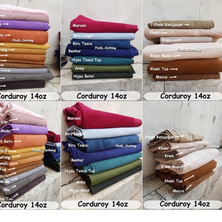 12.12 ✨SALE✨ Bahan Kain Corduroy Katun Impor Kain Cordura Katun Celana Jaket Topi Tas ToteBag 