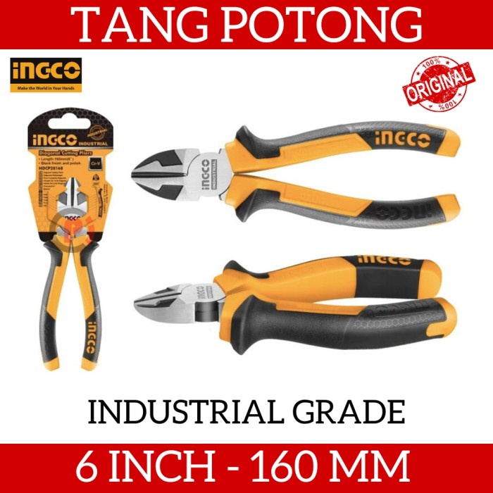 INGCO HDCP28168 Tang Potong Diagonal Cutting Pliers Ukuran 6Inch 160mm