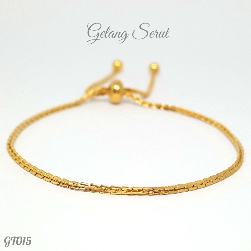 PGX Gelang Serut Titanium Perhiasan Anti Karat Aksesoris Wanita - GT015