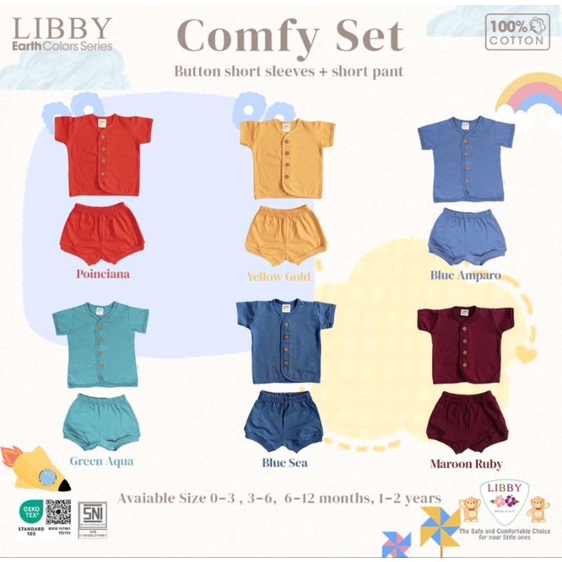 Libby Comfy Set Earth Series - Setelan Pendek