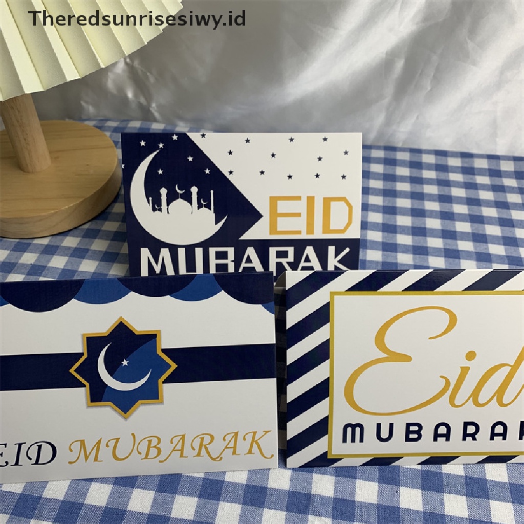 # Baju Lebaran # 6pcs Kartu Undangan Eid Mubarak Gereja Ramadhan Islami Muslim Greeg Card~