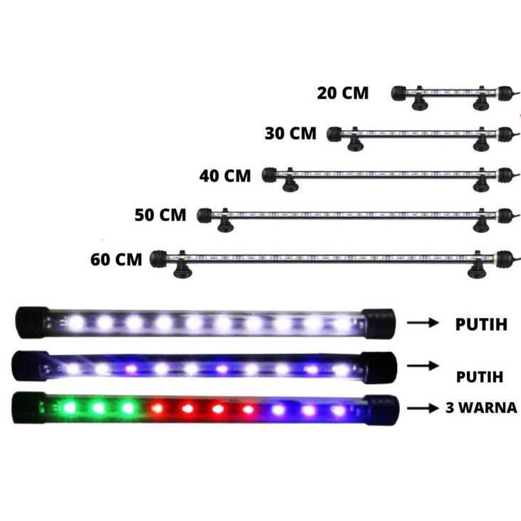 submersible lamp T4 4,5w 50cm  led celup aquarium aquascape murah