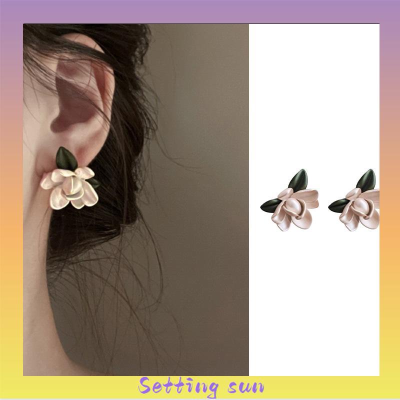 Anting Stud Bentuk Bunga Korea Fashion Sederhana Gaya Untuk Wanita TN