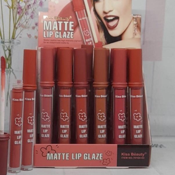 ۩ [LUSINAN] LIPGLOSS KISS BEAUTY VELVET RAINBOW COLOR / HASAYA NUDE ☄