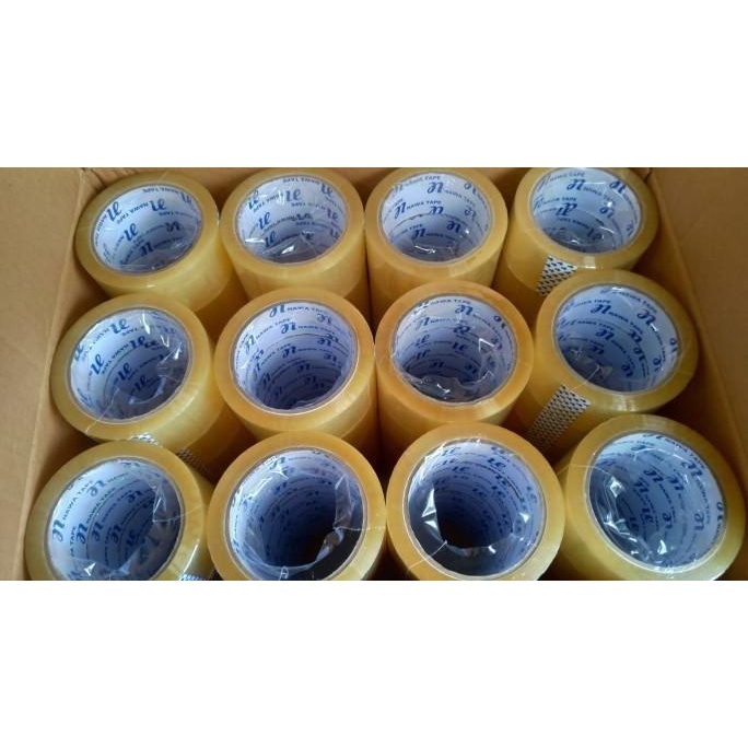 

1 Dus Nawa Tape Lakban Bening Coklat 45x90 yard BC 2 inch