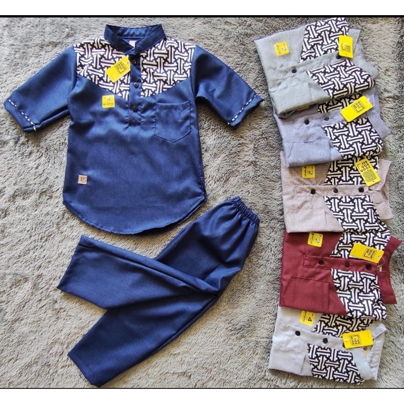SETELAN KOKO ANAK TERLARIS/PAKAIAN MUSLIM ANAK LAKI-LAKI/SETELAN KOKO ARKA MODEL TERBARU BISA PILIH WARNA 1-9 TAHUN