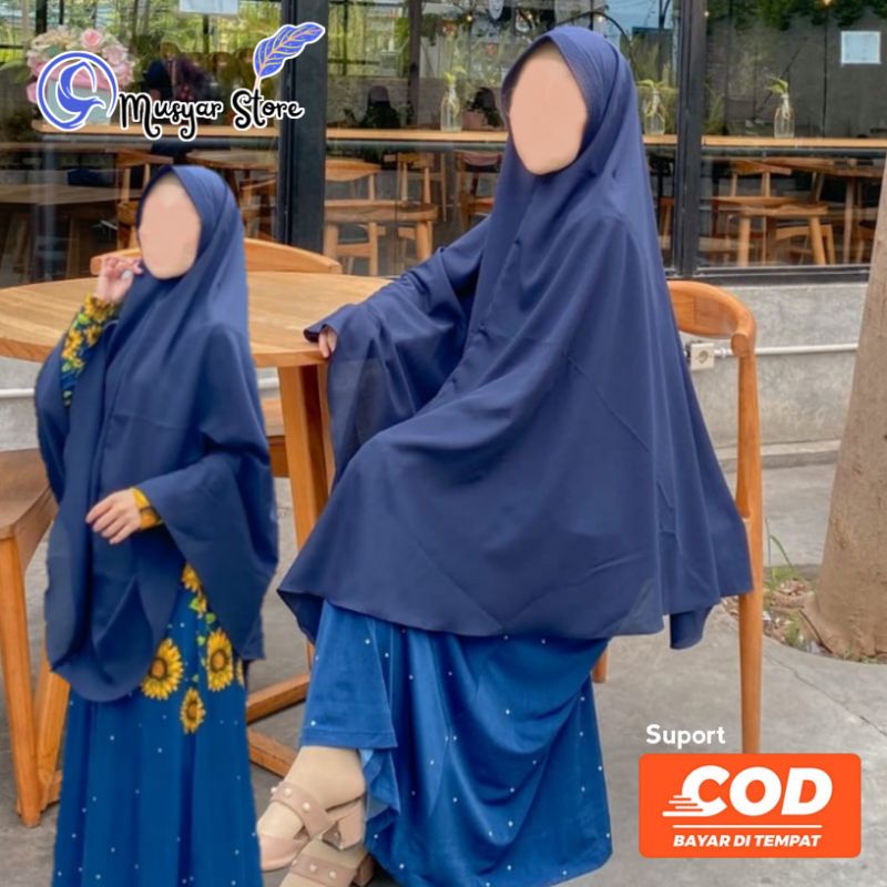 Jilbab Khimar Jumbo Syari Pet Instan XXXL Wolfis