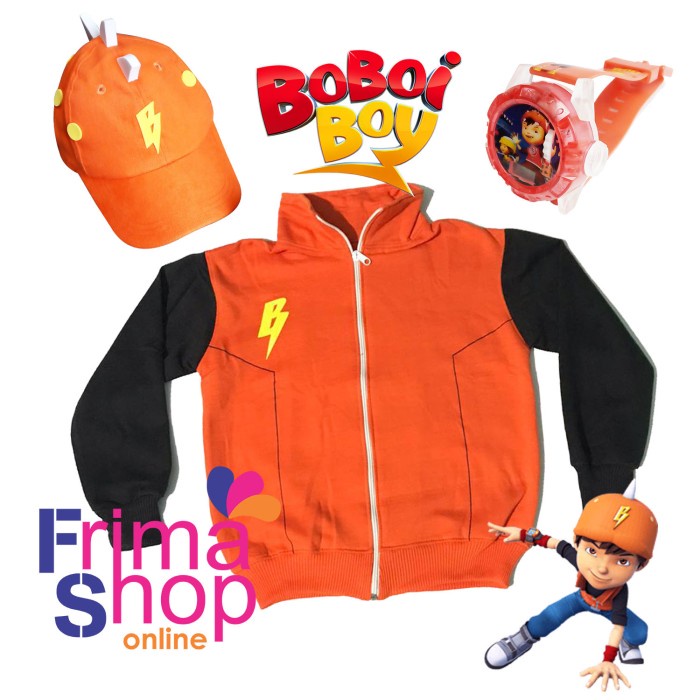 TOPI + JAM TANGAN + JAKET SWEATER BOBOIBOY GALAXY