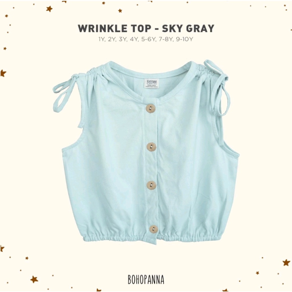 BOHOPANNA Wrinkle Top Atasan Fashion Anak