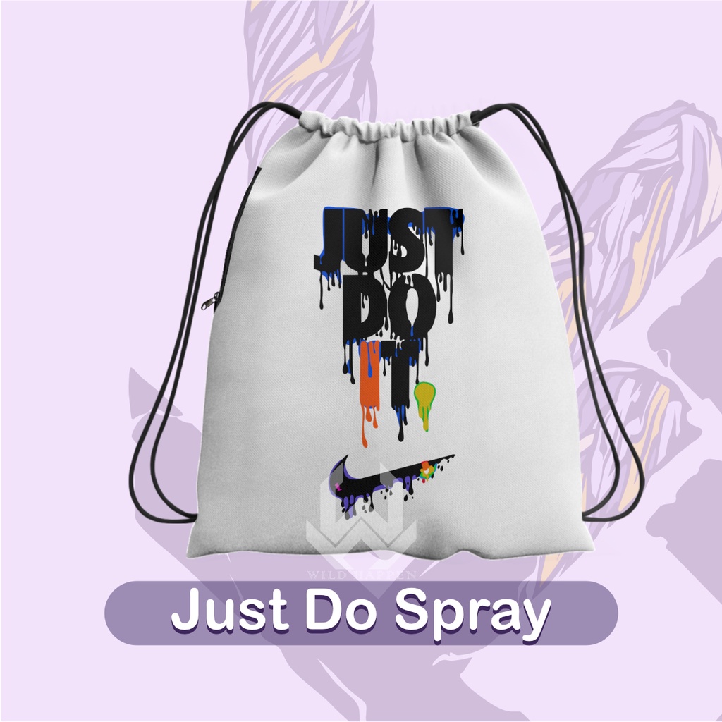 Tas Serut / String Bag Full Print Just Do Spray