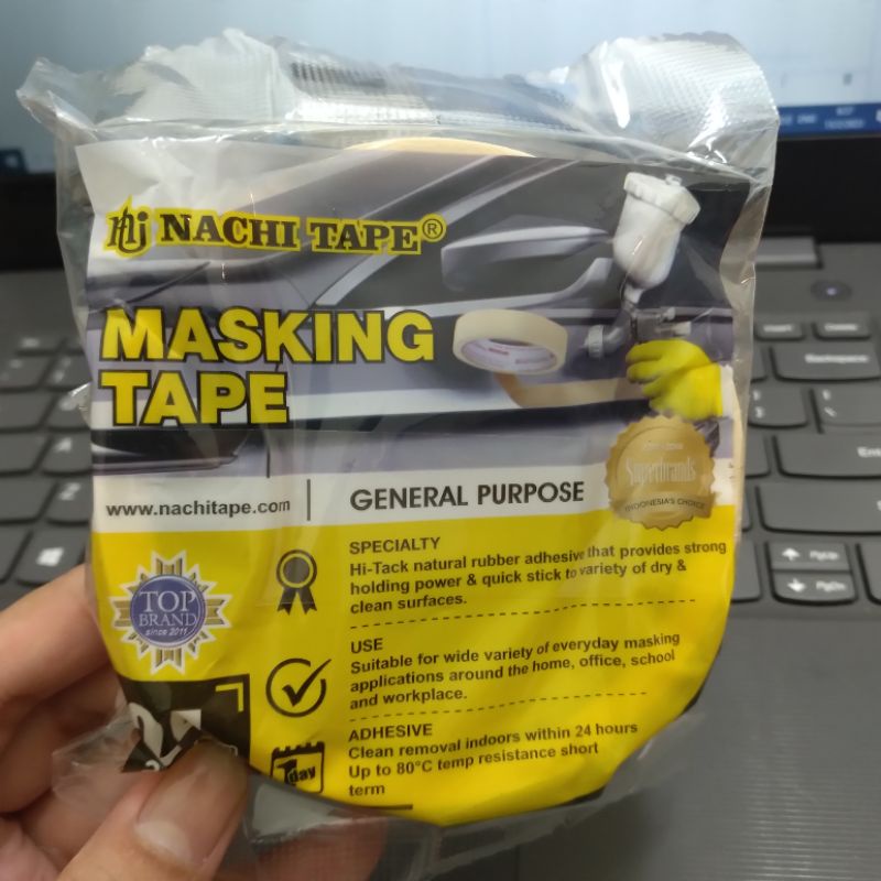 

LAKBAN KERTAS ISOLASI KERTAS NACHI 1" MASKING TAPE 1 INCH