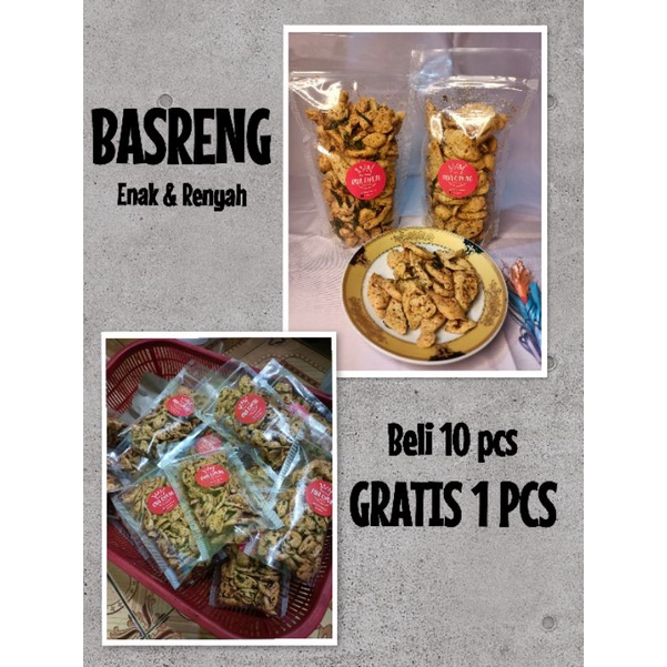 

BASRENG STIK PEDAS DAUN JERUK/ BASRENG STIK ORIGINAL DAUN JERUK / BASRENG KERING RENYAH / KERIPIK BASRENG KERING / SNACK KILOAN / CEMILAN MURAH MERIAH