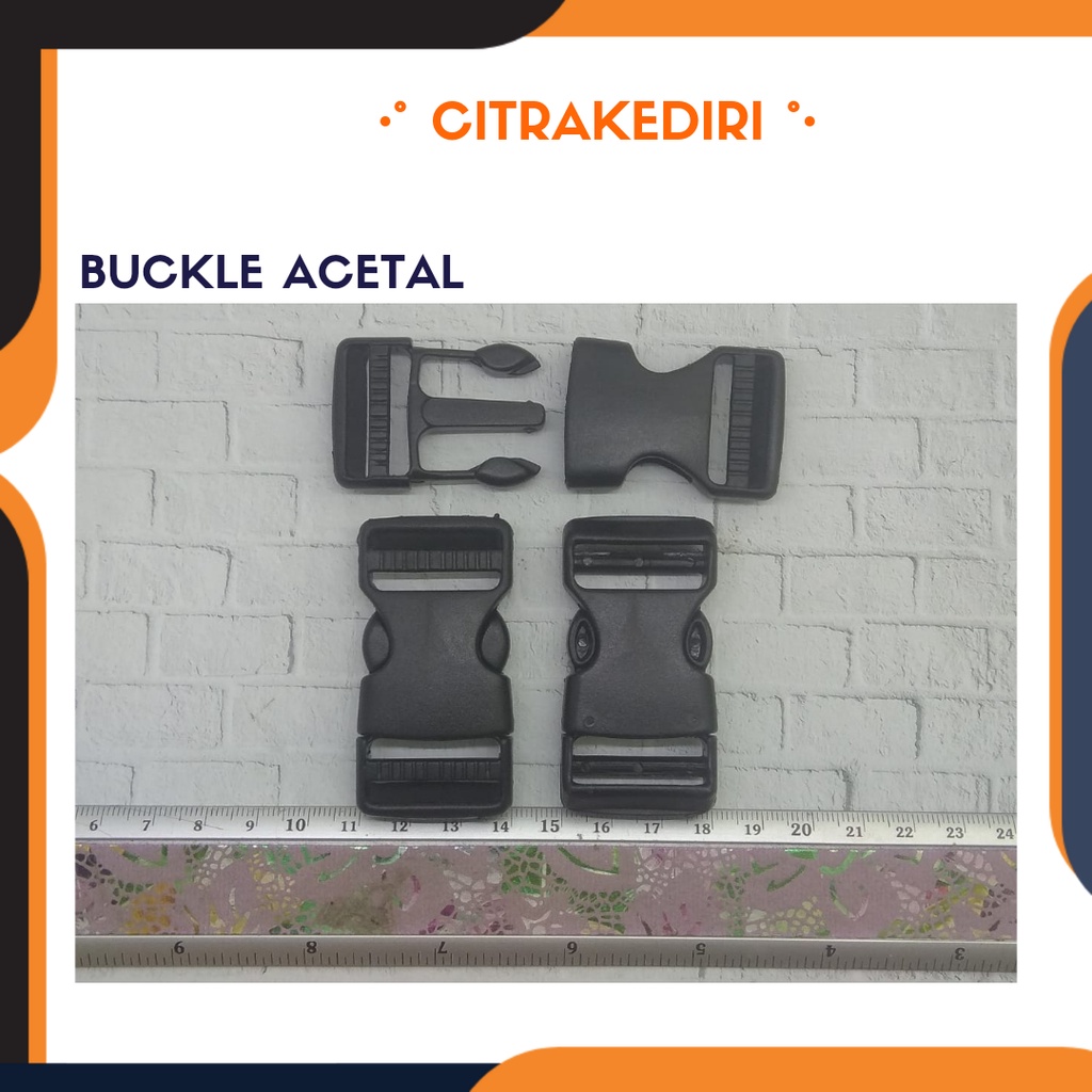 Buckle / Slop Tas 2,5 cm ACETAL  - kunci sodok - aksesoris tas