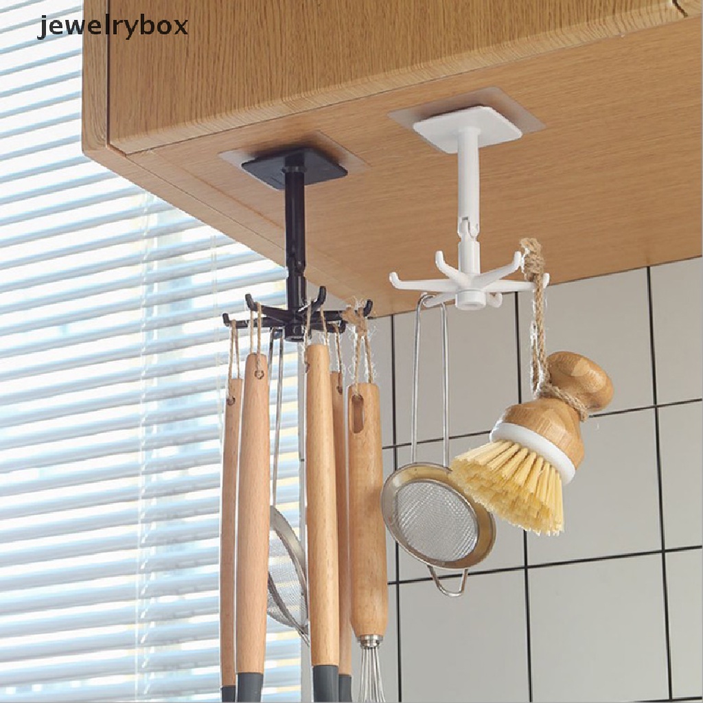 [jewelrybox] 360derajat Rotag Hook Tempat Penyimpanan Dapur Rak Penyimpanan Gantung Dinding Butik