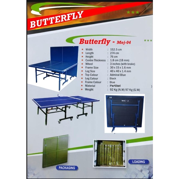 Meja Pingpong / Tenis Meja Butterfly