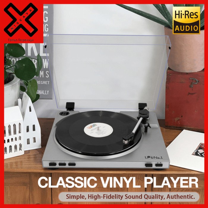 Terlaris Player Classic Vinyl Player Niscaya - Automatic Hi-Fi Stereo Turntable