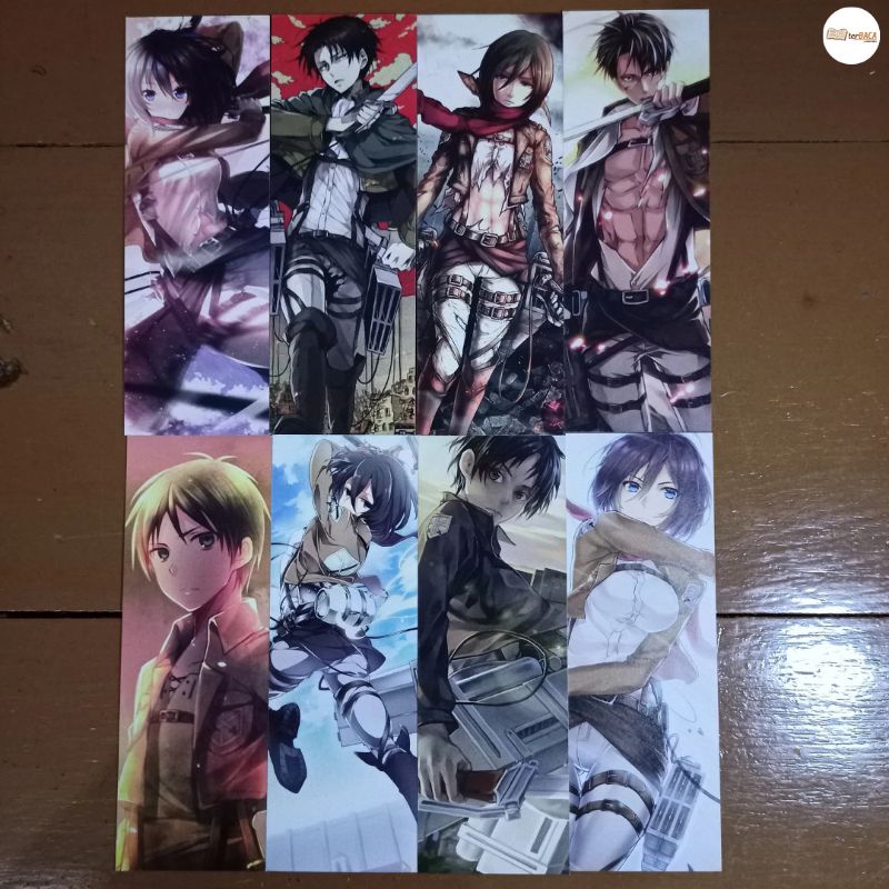 

Pembatas Buku seri Attack on Titan (8pcs)